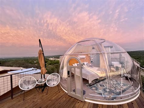 Combining panoramic views of the Big Bend and modern convenience, our Bubbles are truly a one of a kind experience. . Glamping with hot tub in texas